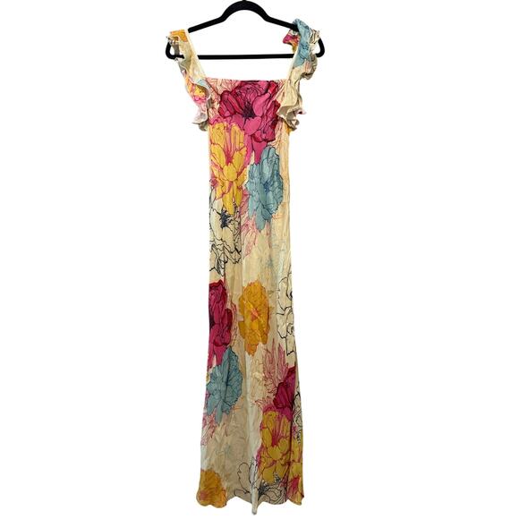 Anthropologie Conditions Apply Ruffled Floral Maxi Dress - Picture 2 of 5